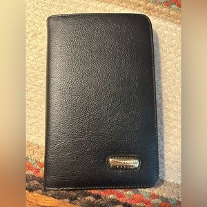Pierre balmain black zipped leather personal planner